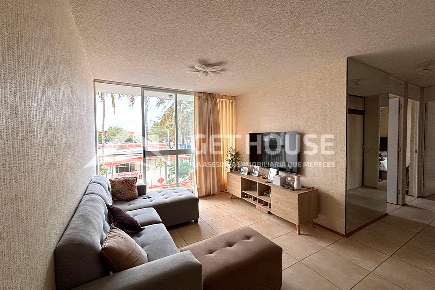 SE VENDE BONITO Y AMPLIO DEPARTAMENTO CON ESTACIONAMIENTO EN CONDOMINIO | ALAMEDA SANTA ANA